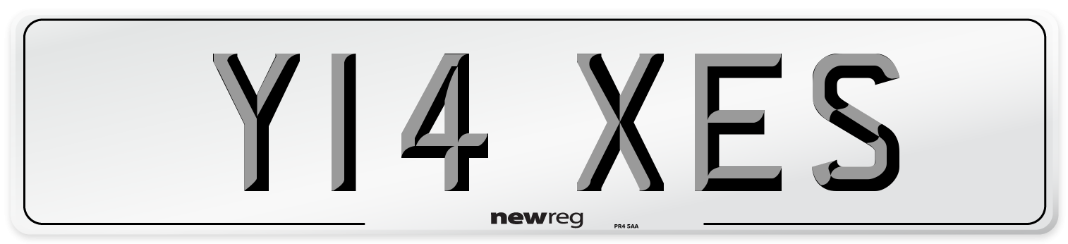 Y14 XES Number Plate from New Reg